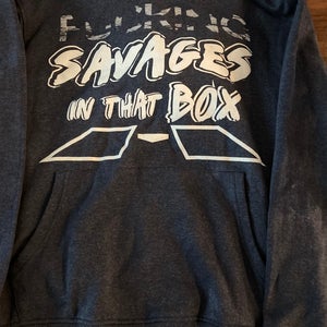 “NY Yankees -F&@$ing Savages In that Box” Blue Unisex Small SSK Sweatshirt