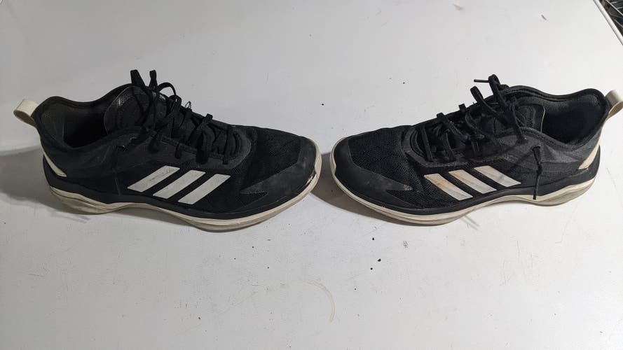 Adidas Shoes Black Adult Men's Turf Baseball Used Size 9.5 (Women's 10.5)