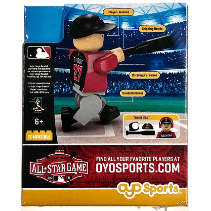 Mike Trout OYO Angels 1972 Throwback Jersey mini figure LE /1000 Stadium  Exclusive