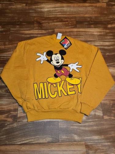NEW Vintage Rare Mickey Mouse Disney Spellout Big Print Vtg Sweatshirt Size M/L