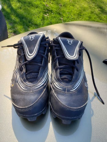 Black Used Size 8.5 (Women's 9.5) Molded Cleats Under Armour