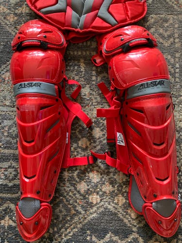 All Star System 7 Catcher's Shinguards (unused)
