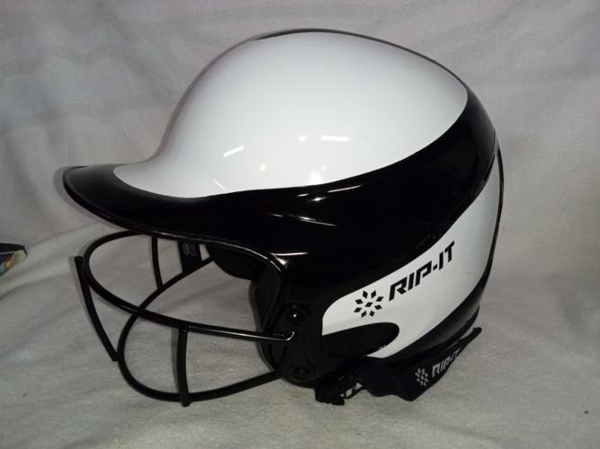 Rip-It Vision Softball Batting Helmet Sz. S/M Black White