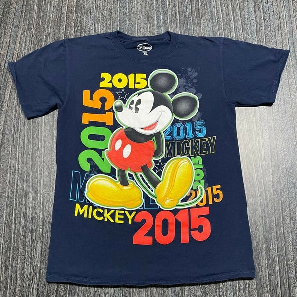 Mickey Mouse T Shirt Men Small Blue Navy Disney World Usa Vacation 15 Park Sidelineswap