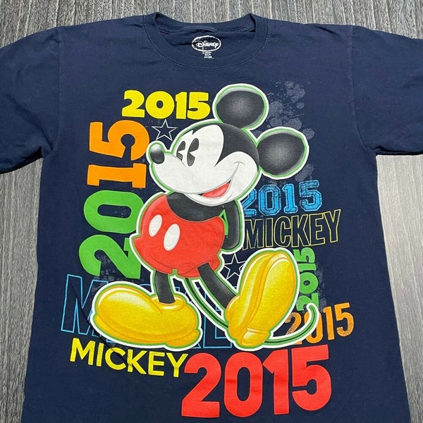 Mickey Mouse T Shirt Men Small Blue Navy Disney World Usa Vacation 15 Park Sidelineswap