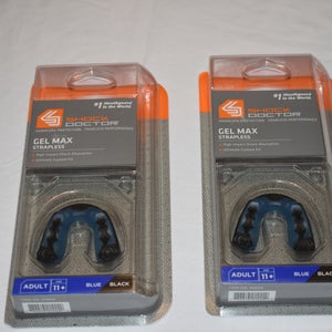 NEW - Shock Doctor Gel Max Strapless Mouthguard, Adult 11+ (2 packs)