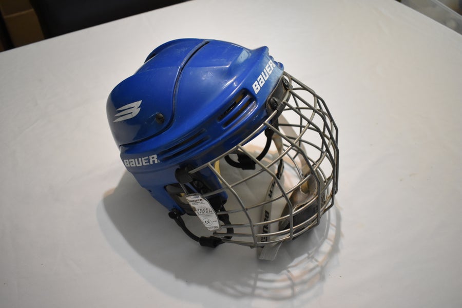 Bauer HH3000 Hockey Helmet w/FM4000 Cage, Blue, Medium