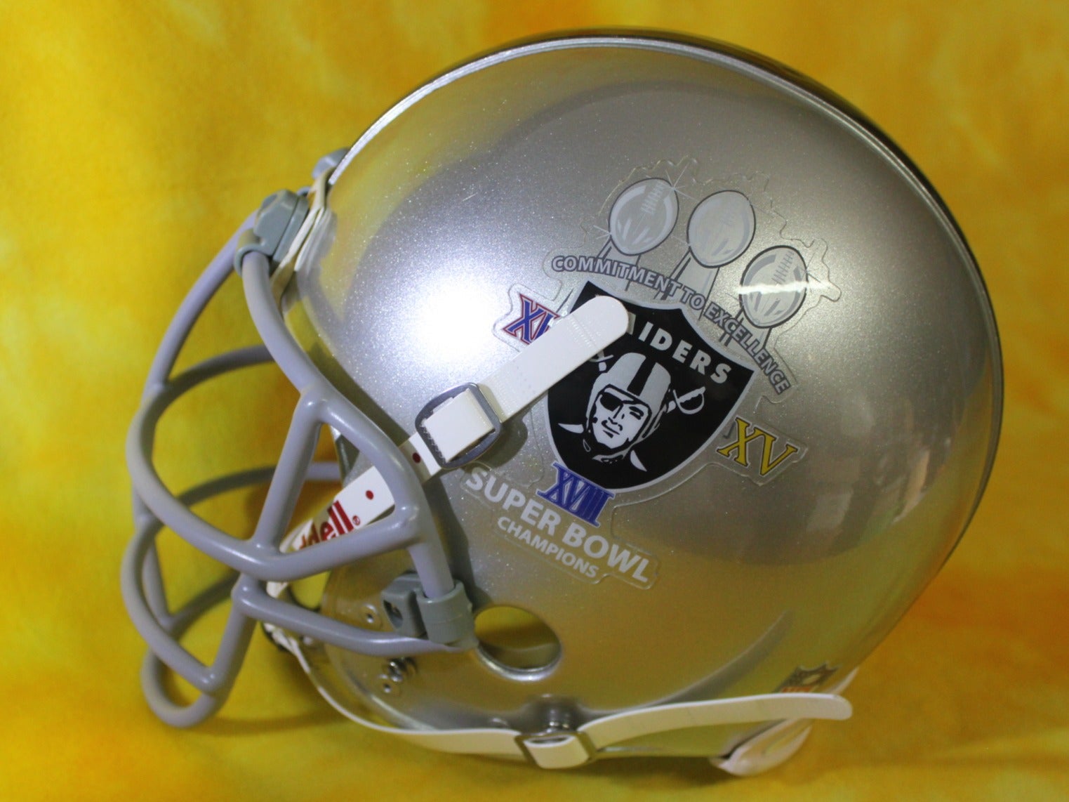 Oakland Raiders Game Used NFL Football Helmet by Schutt Air, 2001