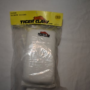 NEW - Tiger Claw Elbow Pads, White, Youth