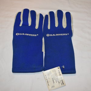 NEW - US Divers Aqua Lung Diving Gloves, Royal/White, Medium