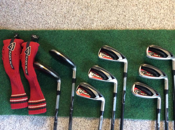 Used Men's Callaway Right Handed Razr X HL Iron Set Regular Flex 8 Pieces Graphite Shaft