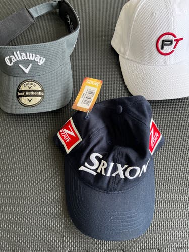 Callaway SRIXON odyssey PERFORMANCE REFLECTIVE GOLF CAP visor GRAY AND WHITE (3 TOTAL)