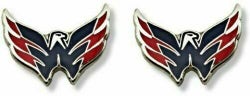 Washington Capitals NHL Silver Post Stud Earrings Charm Logo