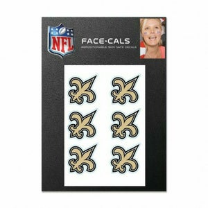 New Orleans Saints Tattoo Face Cals NFL Waterless Decals