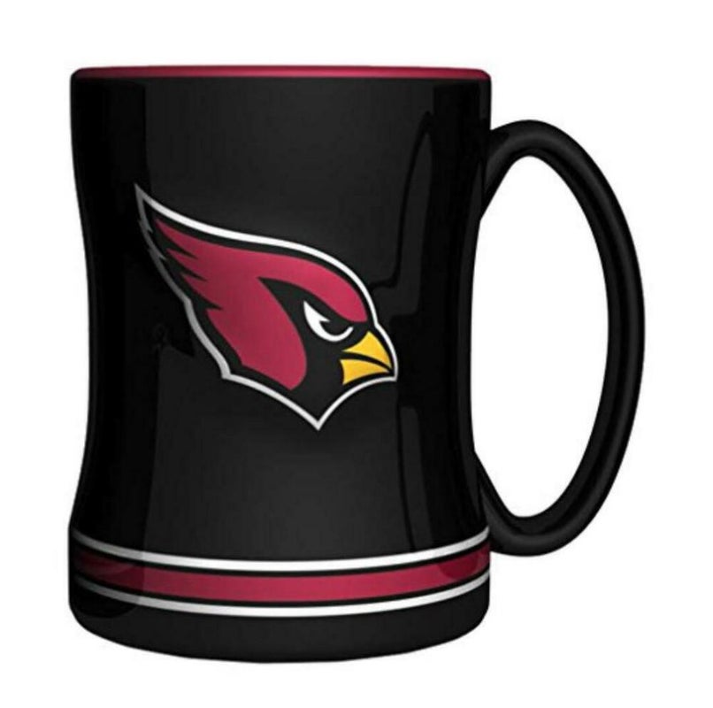 Arizona Cardinals 14oz Sculpted Relief Coffee Mug NFL - BLACK VERSION