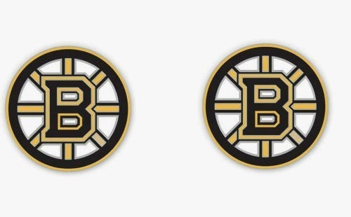 Boston Bruins NHL Silver Post Stud Earrings Charm Logo