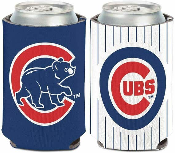 Chicago Cubs Logo Can Cooler 12oz Collapsible Koozie - Two Sided