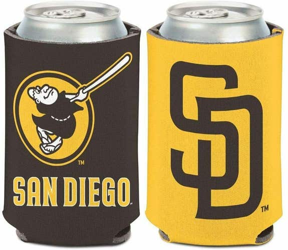 San Diego Padres Logo Can Cooler 12oz Collapsible Koozie - Two Sided