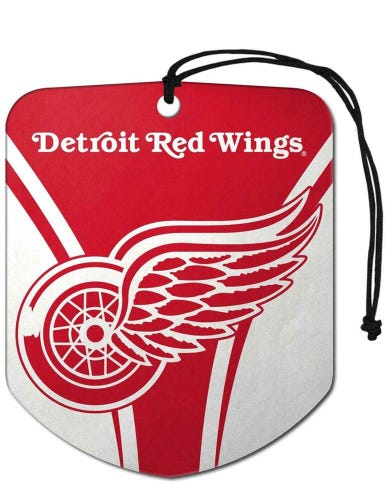 Detroit Red Wings 2 Pack Air Freshener NHL Shield Design