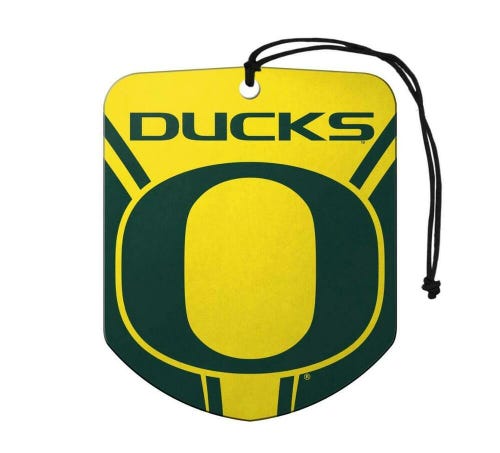 Oregon Ducks 2 Pack Air Freshener NCAA Shield Design
