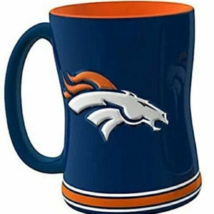 Denver Broncos 14oz Sculpted Relief Coffee Mug NFL