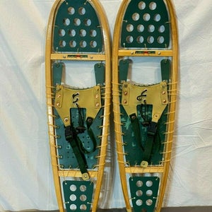 Vintage Winter Hiker 10" x 36" Wooden Framed Snowshoes EXCELLENT Fast Shipping