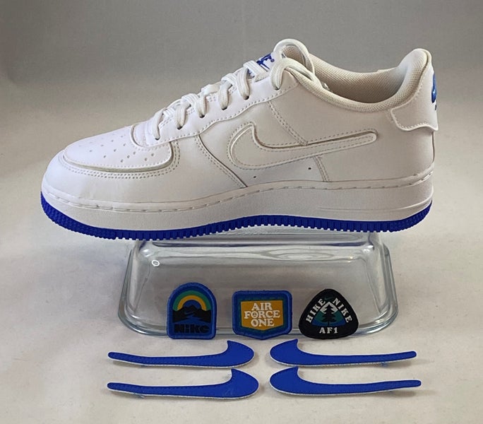 NIKE Air Force 1/1 Low (GS) "White Royal Blue" Size 7Y/8.5W Casual Shoes New