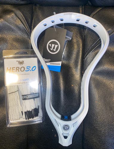 New! Warrior Unstrung Evo Qx-O Lacrosse Head with Hero Complete mesh kit valued at $32.99!!