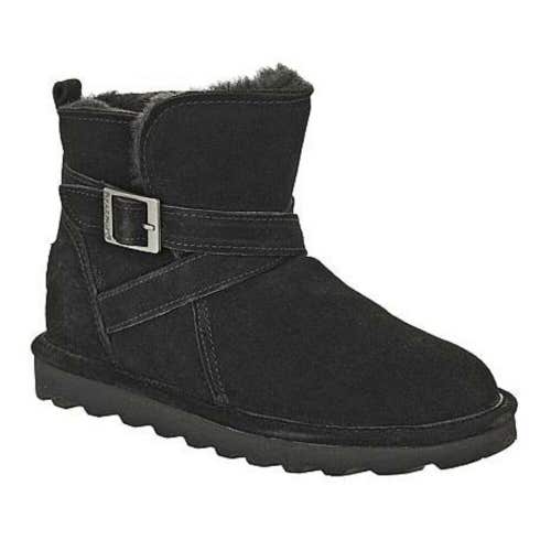 NIB Bearpaw Emersyn Women's Suede Boots NeverWet Black Size 10