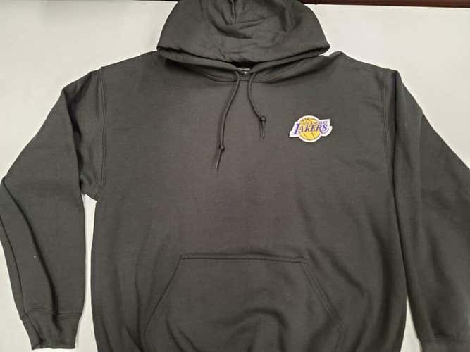 20405 Mens Majestic LOS ANGELES LAKERS Pullover Hooded Hoodie SWEATSHIRT BLACK