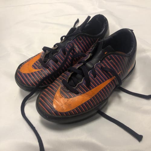 Nike MERCURIALX Vapor XI TF Soccer Shoes Purple Orange 831949-585 Boy’s 11Y