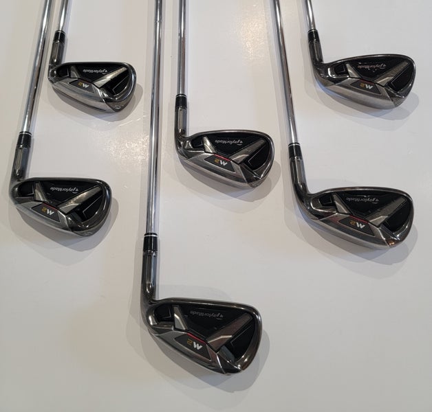 Used TaylorMade Right Handed M2 Iron Set Regular Flex 6 Pieces Steel Shaft