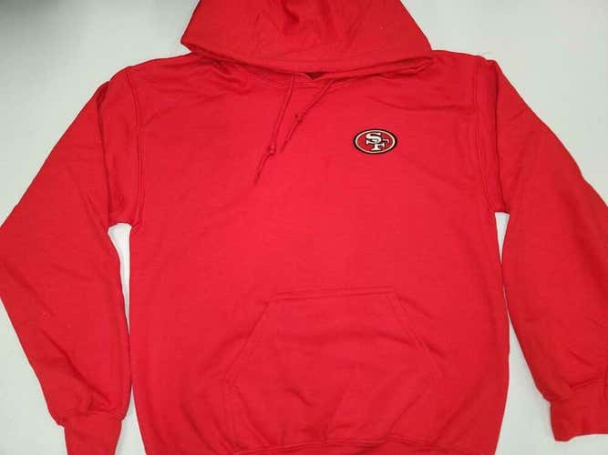 20405 Mens SAN FRANCISCO 49ers Pullover Hooded Hoodie SWEATSHIRT RED All Sizes