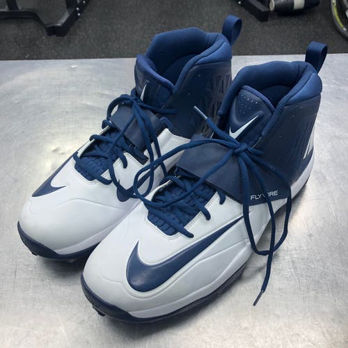 NIKE Flywire Navy White FootBall Cleats Shoes  603350 140 Men’s Size 17