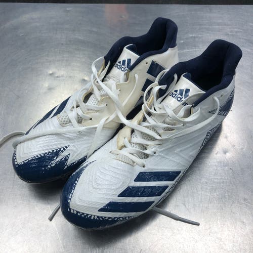 adidas Freak X Carbon Low Football Cleats White Collegiate Navy Blue 13 BY3100