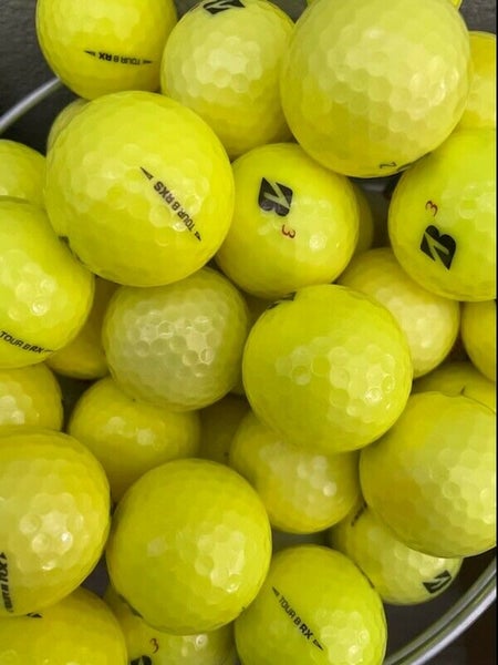 48 Bridgestone Tour B Mix Yellow AAAA-AAAAA Near Mint to Mint Used Golf Balls