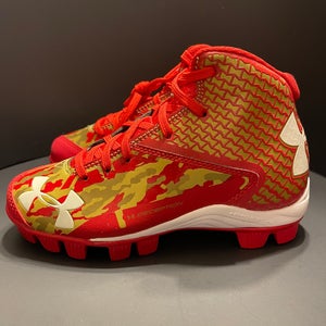 Red Kid's Molded Cleats Under Armour