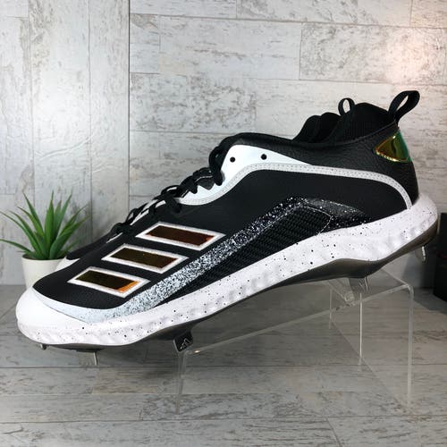 Adidas Icon 6 Bounce ECP EH2378 Ironskin Black Baseball Cleats Mens Size 14