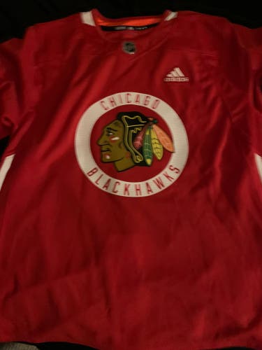 Red Men's Size 56 Adidas Pro Stock Jersey