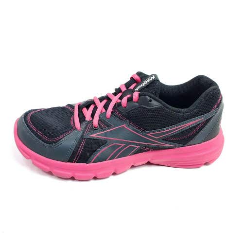 Reebok Running Womens Shoes Size 8.5 Black Pink Low Top Athletic Sneakers
