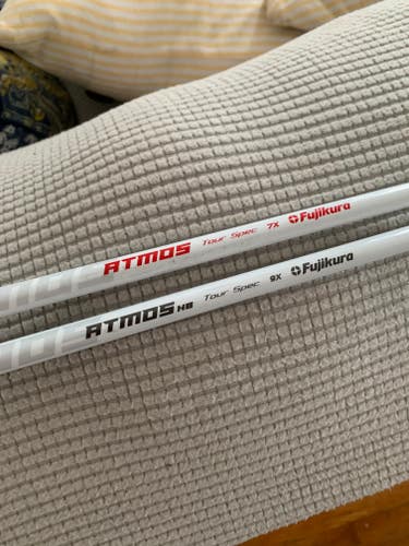 Used Men's Fujikura ATMOS Red and Black (7x) (9X) Wood- Hybrid Shaft (Titleist Adapter)