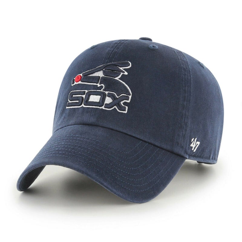 Chicago White Sox '47 Brand MLB Clean Up Adjustable Strapback Hat Dad Cap Retro