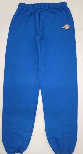 20406 Mens NFL MIAMI DOLPHINS Full Length Jersey SWEATPANTS New ROYAL BLUE