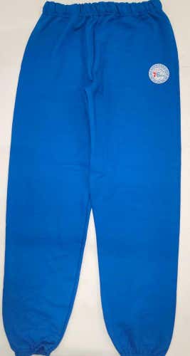 20406 Mens NBA PHILADELPHIA 76ers Full Length Jersey SWEATPANTS New ROYAL