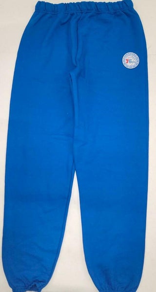 20406 Mens NBA PHILADELPHIA 76ers Full Length Jersey SWEATPANTS New ROYAL