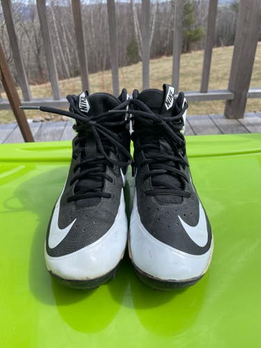 Black Used Adult Men's Size 6.5 (Women's 7.5) Nike Huarache Pro Mid Cleats