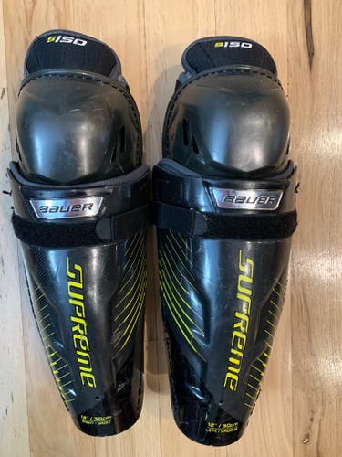 Used Bauer Supreme S150 Shin Pads 12”