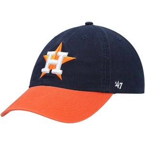 2022 Houston Astros 47 Brand MLB Clean Up Adjustable Strapback Hat Dad Cap 2Tone