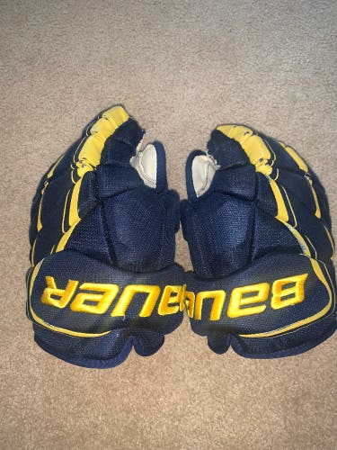 Used Bauer 13" Vapor 1X Pro Lite NCAA Merrimack Gloves