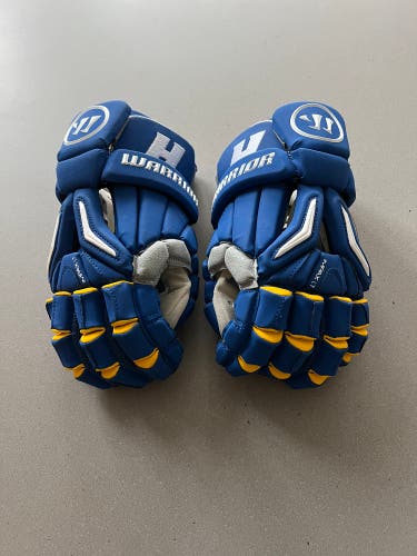 New Hofstra Custom Player's Warrior 12" Burn Pro Lacrosse Gloves